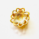 BROCHE FLEURS ROSE