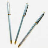 DOUBLE LINE SILVER BALLPOINT PEN