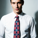 CORBATA OCTÓGONOS AZUL