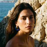 PENDIENTES VERA MORADO CUADROS