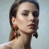 PENDIENTES DARA ROJO