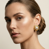 PENDIENTES KUNI DORADO AR PERLA