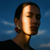 PENDIENTES CRUZ LES BERNARD VO ROJO