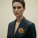 BROCHE JANE LES BERNARD ROJO (Pieza única)