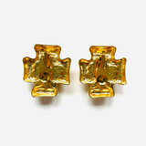 PENDIENTES CRUZ LES BERNARD VO ROJO