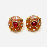 PENDIENTES KALINGER JANA NARANJA (Pieza única)