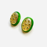 BOUCLES D'OREILLES IZARO VERTES