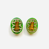 BOUCLES D'OREILLES IZARO VERTES