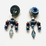BOUCLES D'OREILLES ADA BLEUES
