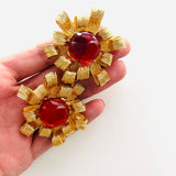 JANE LES BERNARD RED EARRINGS