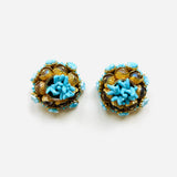 PENDIENTES CORAL AZUL (Pieza única)