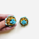 PENDIENTES CORAL AZUL (Pieza única)