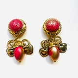 PENDIENTES DARA ROJO