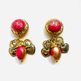 PENDIENTES DARA ROJO