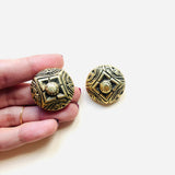 PENDIENTES DALIA DORADO (Pieza única)