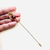 BROCHE PHOEBE ROUGE
