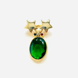 BROCHE PLAT VERT