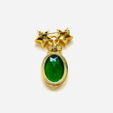 BROCHE PLAT VERT